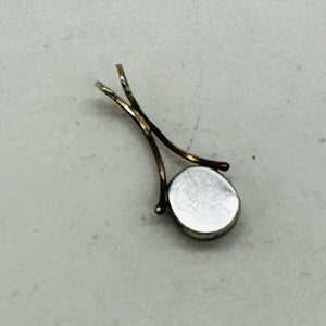Opal 14K Gold Filled Oval Pendant | 1" Long | Red/Green | 1 Pendant |