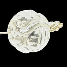 Load image into Gallery viewer, Dragon Long Life Carved Quartz Round Pendant Bead | 18mm | Clear | 1 Bead |
