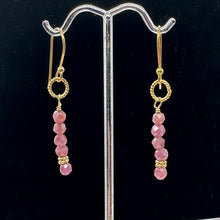 Load image into Gallery viewer, Glam Natural Sapphire and 22K Vermeil Earrings 306618E
