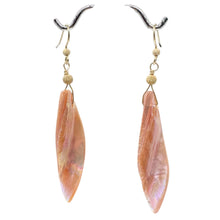 Load image into Gallery viewer, Designer Pink Mussel Shell 14K Gold Filled Earrings | 2 1/2&quot; Long |
