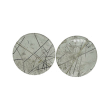 Load image into Gallery viewer, Tourmalated Clear Quartz Disc Pendant Bead | 30mm | 1 Bead |

