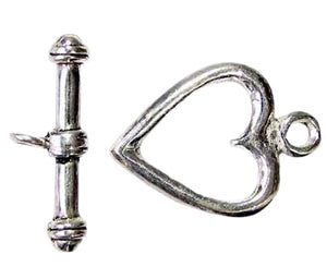 Love 1 Sterling Silver Heart Toggle Clasp 7936