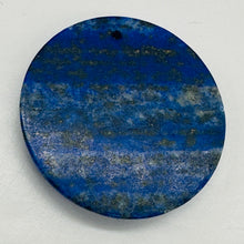 Load image into Gallery viewer, Natural Lapis Lazuli 50mm Disc Pendant Bead Blue Pyrite Afghanistan Gemstone
