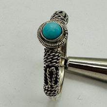 Load image into Gallery viewer, Blue Turquoise Tahitian Style Sterling Silver Ring Size 6.75
