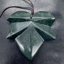 Load image into Gallery viewer, Jasper Carved Pendant Leaf Bead | 50x50x9mm | Dark Green | 1 Bead |
