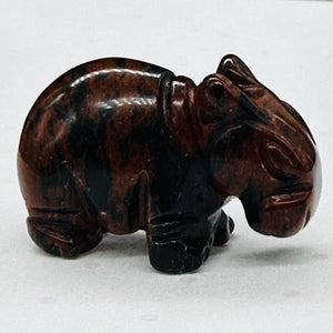 Aussie Carved Brecciated Jasper Wombat Animal Figurines