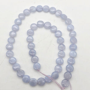 AAA Blue Chalcedony 8x3 Coin Bead Strand