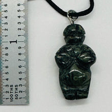 Load image into Gallery viewer, Kambaba Stone Goddess Pendant Necklace | 3/4&#39; Long | Green, Black | 1 Pendant |
