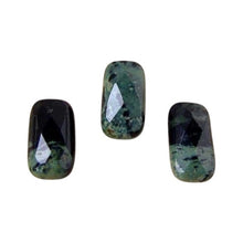 Load image into Gallery viewer, Kambaba Jasper Faceted Drop Rectangle Beads | Green |16x8.5x6mm | 3 Beads |
