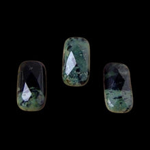 Load image into Gallery viewer, Kambaba Jasper Faceted Drop Rectangle Beads | Green |16x8.5x6mm | 3 Beads |

