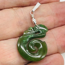 Load image into Gallery viewer, Jade Maori Manaia Sterling Silver Pendant | Green | 1 1/2&quot; Long | 1 Pendant |
