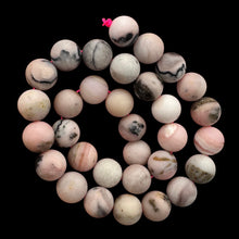 Load image into Gallery viewer, Peruvian Opal Matte Finish Round Bead Strand | 12mm | Pink, Black | 32 Beads |
