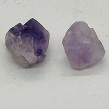 Load image into Gallery viewer, Amethyst Natural Crystals Parcel | 21x18x15 and 21x18x14mm | Purple | 2 Beads |
