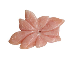 Load image into Gallery viewer, Rare Pink Peruvian Opal Flower Pendant Bead 25ct 34mm Carved Natural Gemstone
