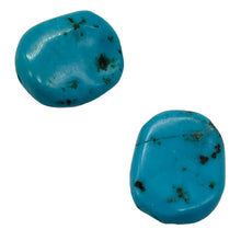 Load image into Gallery viewer, Natural Turquoise Flat, Smooth Nuggety Bead Strand 109352
