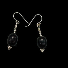 Load image into Gallery viewer, Black Cherry Freshwater Pearl Earrings | 1 1/4&quot; Long | 12x8mm Pearls | 1 Pair |

