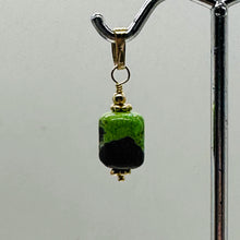 Load image into Gallery viewer, Gaspeite AAA 14K Gold Filled Pendant | 3/4&quot; Long | Green, Brown |
