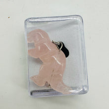 Load image into Gallery viewer, Rose QuartzTyrannosaurus Rex Dinosaur Pendant Necklace | 3/4&#39; Long | Pink |
