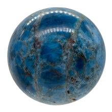 Load image into Gallery viewer, Apatite 366g Meditation Sphere | 2.44&quot; | 61mm | Blue, White | 1 Display Specimen
