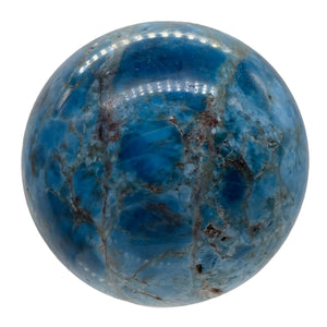 Apatite 366g Meditation Sphere | 2.44" | 61mm | Blue, White | 1 Display Specimen