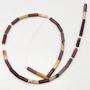 Hot! Australian Mookaite Tube Bead 8"Strand | 13x4mm | 15 beads |