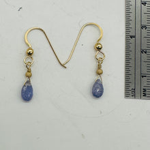 Load image into Gallery viewer, Tanzanite 14K Gold Filled Drop Wire Wrap Earrings | Lavender | 1 Inch Long |
