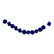 Load image into Gallery viewer, 12 Lapis Diagonal Drill 4x4x5mm Cube Beads 8883
