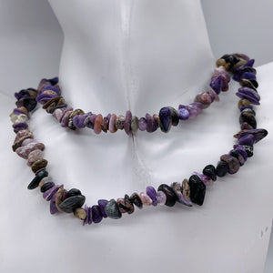 Charoite Strand Chip | 32" Long | 11x8x5 to 7x5x4mm | Purple | 200 Beads |