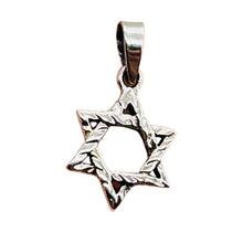Load image into Gallery viewer, Star of David Sterling SilverPendant Charm | 1&quot; Long | Silver | 1 Pendant Charm|
