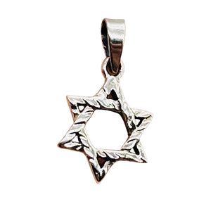 Star of David Sterling SilverPendant Charm | 1" Long | Silver | 1 Pendant Charm|