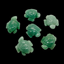 Load image into Gallery viewer, Majestic One Carved Aventurine Sea Turtle Animal Beads | 21.5x19x7.5mm | Green
