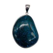 Load image into Gallery viewer, Chrysocolla Sterling Silver Oval Pendant | 2&quot; Long | Blue, Green | 1 Pendant |
