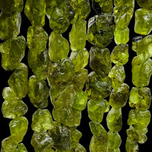 Load image into Gallery viewer, Garnet Nugget Strand | 16&quot; Long | 12x10x8 to 10x8x6mm | Green | 33 Beads |
