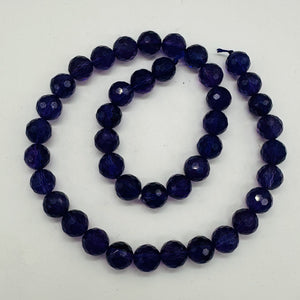 Amethyst AAA Faceted Round Bead Strand | 10mm | Purple | 40 Beads |