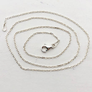 16" Italian Made 1.2 Grams Solid Sterling Silver 1mm Open Cable Chain | 16 inch|