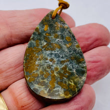 Load image into Gallery viewer, Druzy Ocean JasperTeardrop Pendant Bead | 55x35x8mm | Green Crystal | 1 Bead |
