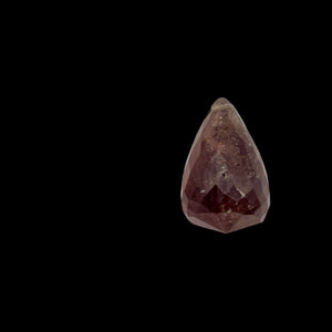 Sapphire Dark Merlot Faceted Briolette Bead | Red | 11 cts | 15x9mm |