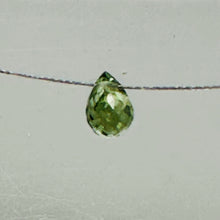 Load image into Gallery viewer, Premium Pistachio Green Sapphire Briolette Bead Faceted Natural Gemstone

