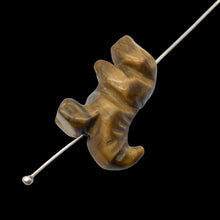 Load image into Gallery viewer, Tyrannosaurus Rex Tiger&#39;s Eye Dinosaur Figurine | 21x18x7.5mm | Golden Brown
