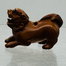 Load image into Gallery viewer, Imperial Guardian Lion Crouching Foo Dog | 1 Netsuke Bead | | 28x13x19mm | Brown
