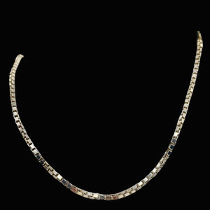 Italian! Silver 2mm Box Chain 16" Necklace (11.5G) 10033C