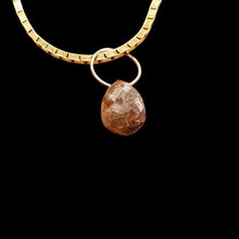 Load image into Gallery viewer, Champagne Diamond Faceted .52ct Briolette Pendant| 5x3.3mm|Pink tint| 1 Pendant
