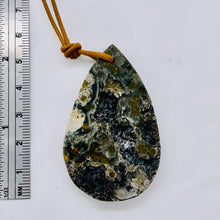 Load image into Gallery viewer, Druzy Ocean JasperTeardrop Pendant Bead | 55x35x8mm | Green Crystal | 1 Bead |
