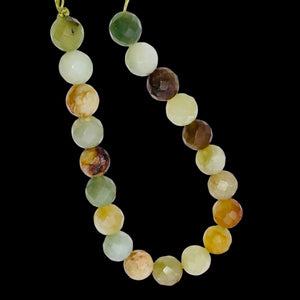 Mystical Fall Jade 10mm Faceted 20 Bead Half-Strand