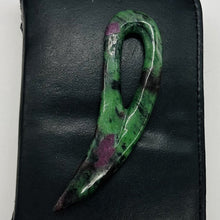 Load image into Gallery viewer, Ruby Zoisite Comma Bead | 94x28x6mm | Green Red | 1 Pendant Bead |
