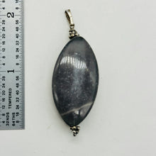 Load image into Gallery viewer, Australian Mookaite 40x20x6mm Marquise Cut Pendant | 2 1/4&quot; Long | Gray, White |
