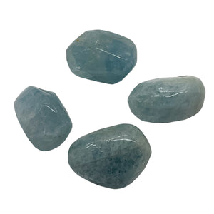 Aquamarine Smooth Nugget Bead Parcel | 22x17x13 - 19x14x14mm | Blue | 4 Beads |