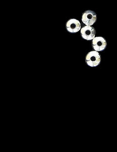 Made in The USA Sterling Silver Five 4x1mm Saucer Beads 8114
