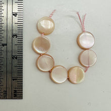 Load image into Gallery viewer, 8 Pink Mother of Pearl Coin Beads 8mm Genuine Shell Jewelry Making Philippines
