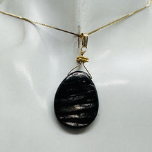 Load image into Gallery viewer, Hypersthene Briolette 14K Gold Filled Goddess Wire Wrap Pendant | 1 3/4&quot; Long |
